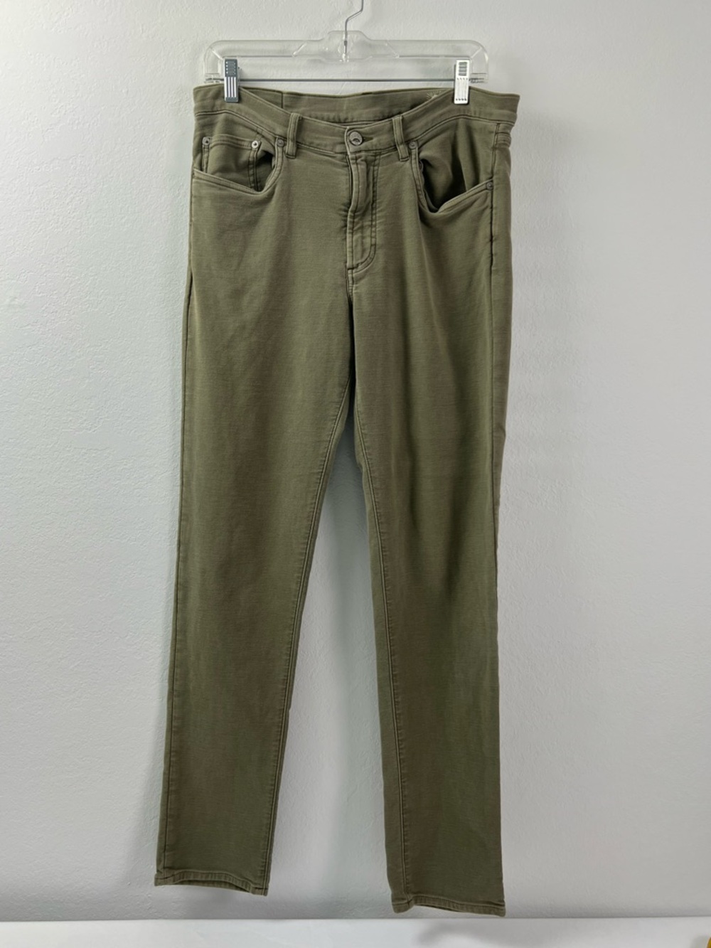 Faherty Five Pocket Olive Green Jean Pants
